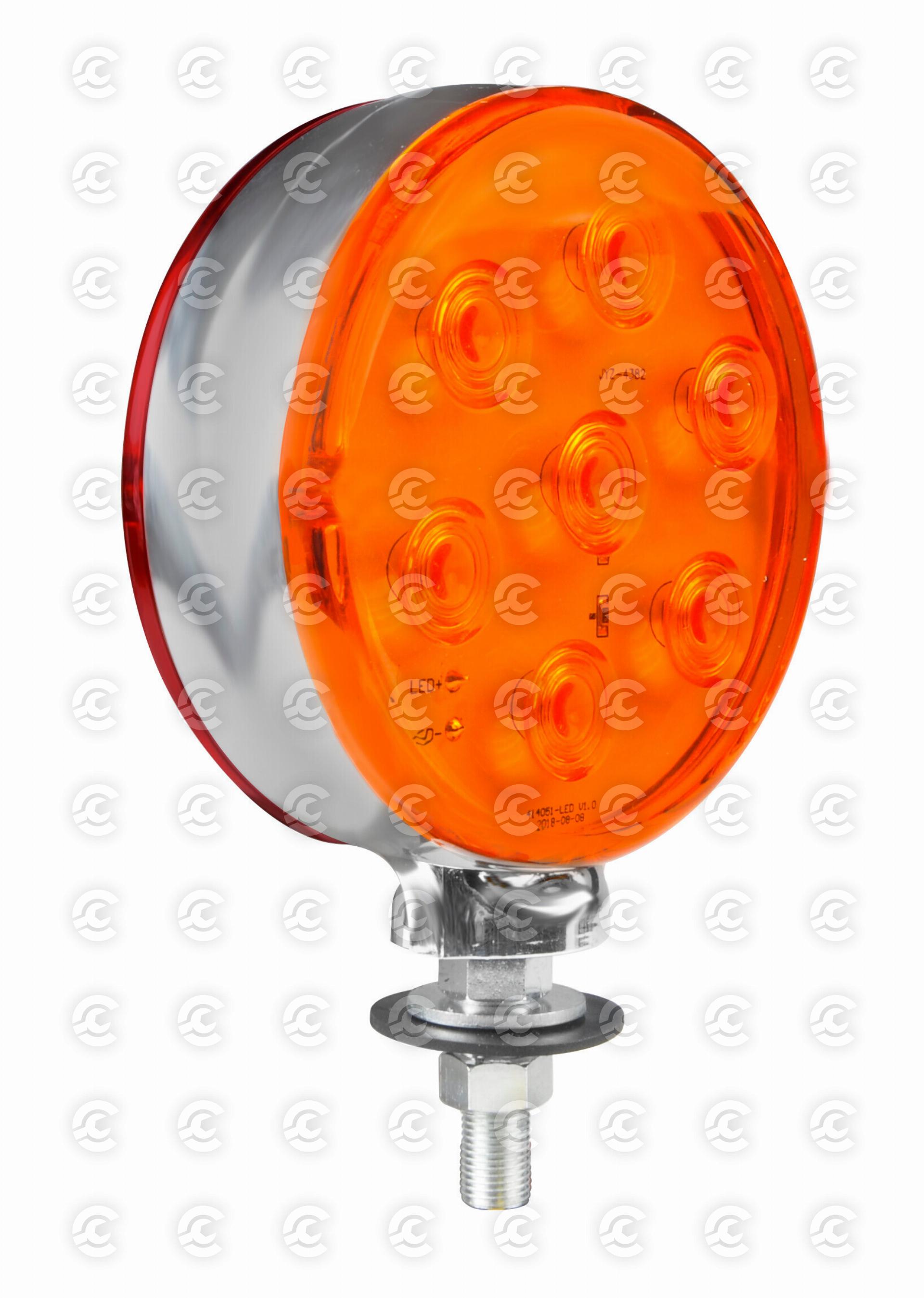 Loki-Led, luce ingombro 14 Led, doppia funzione, 12/24V - Rosso/Arancio