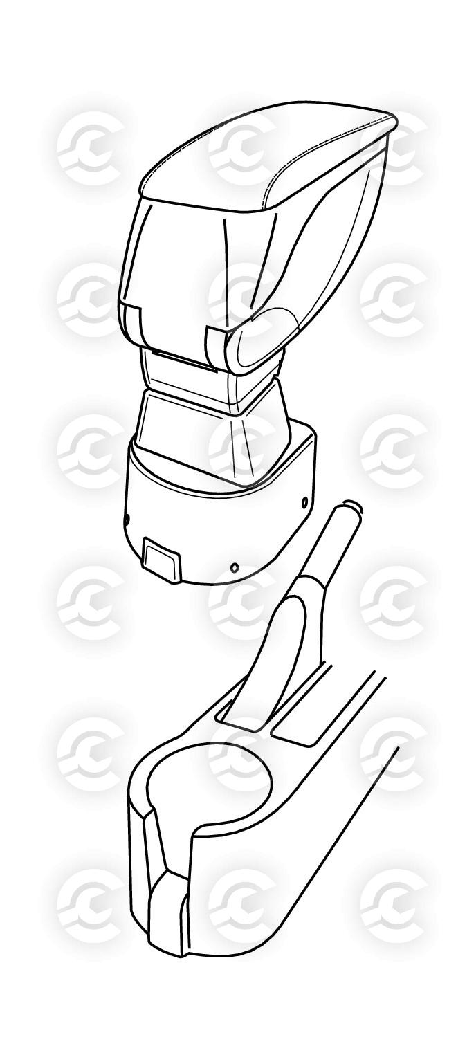 Attacco bracciolo - compatibile per  Hyundai Getz 3p (07/02>09/05) -  Hyundai Getz 5p (07/02>09/05)