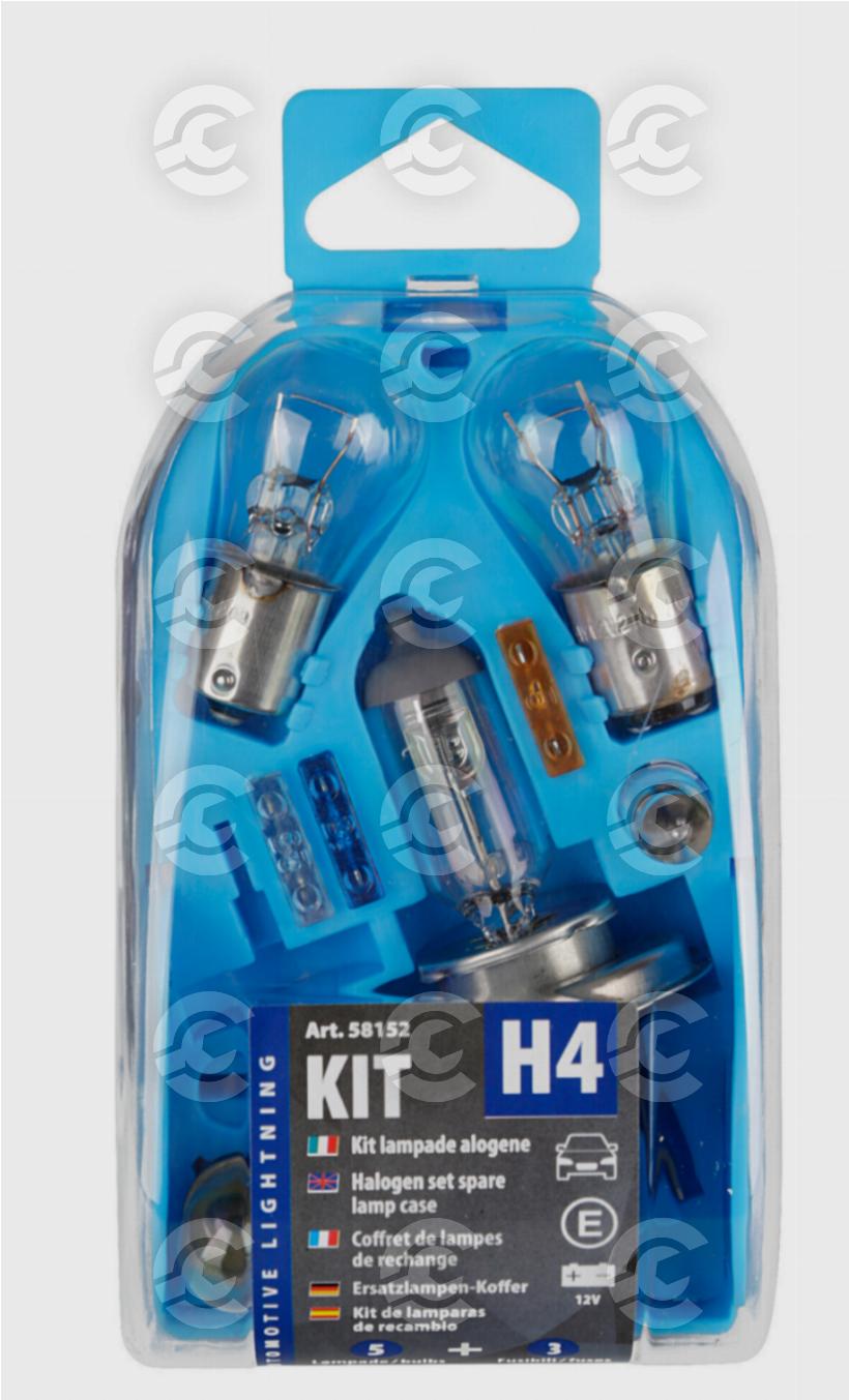 Kit lampade di ricambio 8 pz, alogena H4 - 12V
