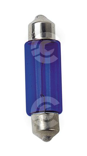 12V Lampada siluro - (C10W) - 11x35 mm - 10W - SV8,5-8 - 2 pz  - D/Blister - Blu