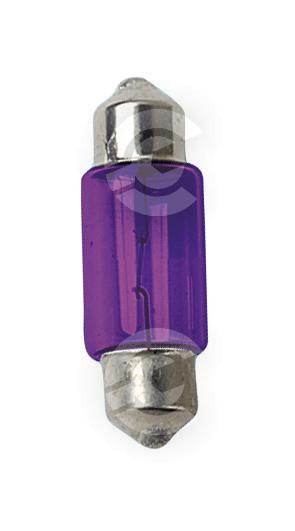 12V Lampada siluro - 11x31 mm - 10W - SV8,5-8 - 2 pz  - D/Blister - Viola