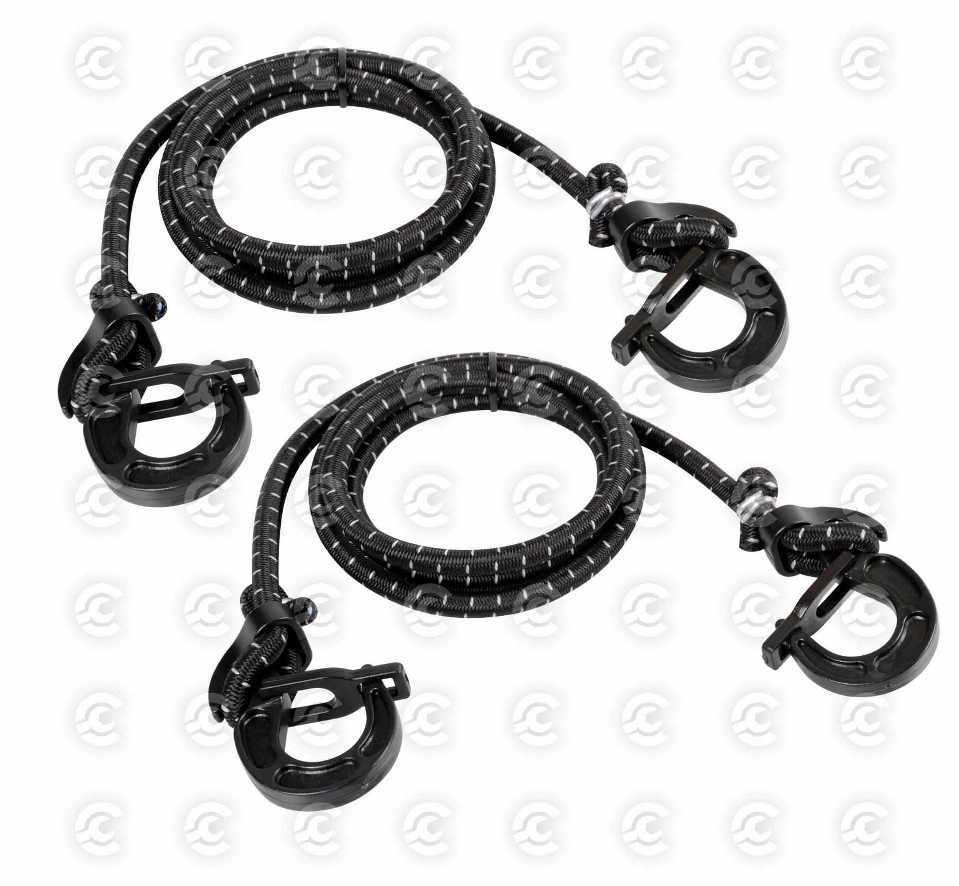 Uni-Flex, coppia corde elastiche regolabili con ganci di sicurezza