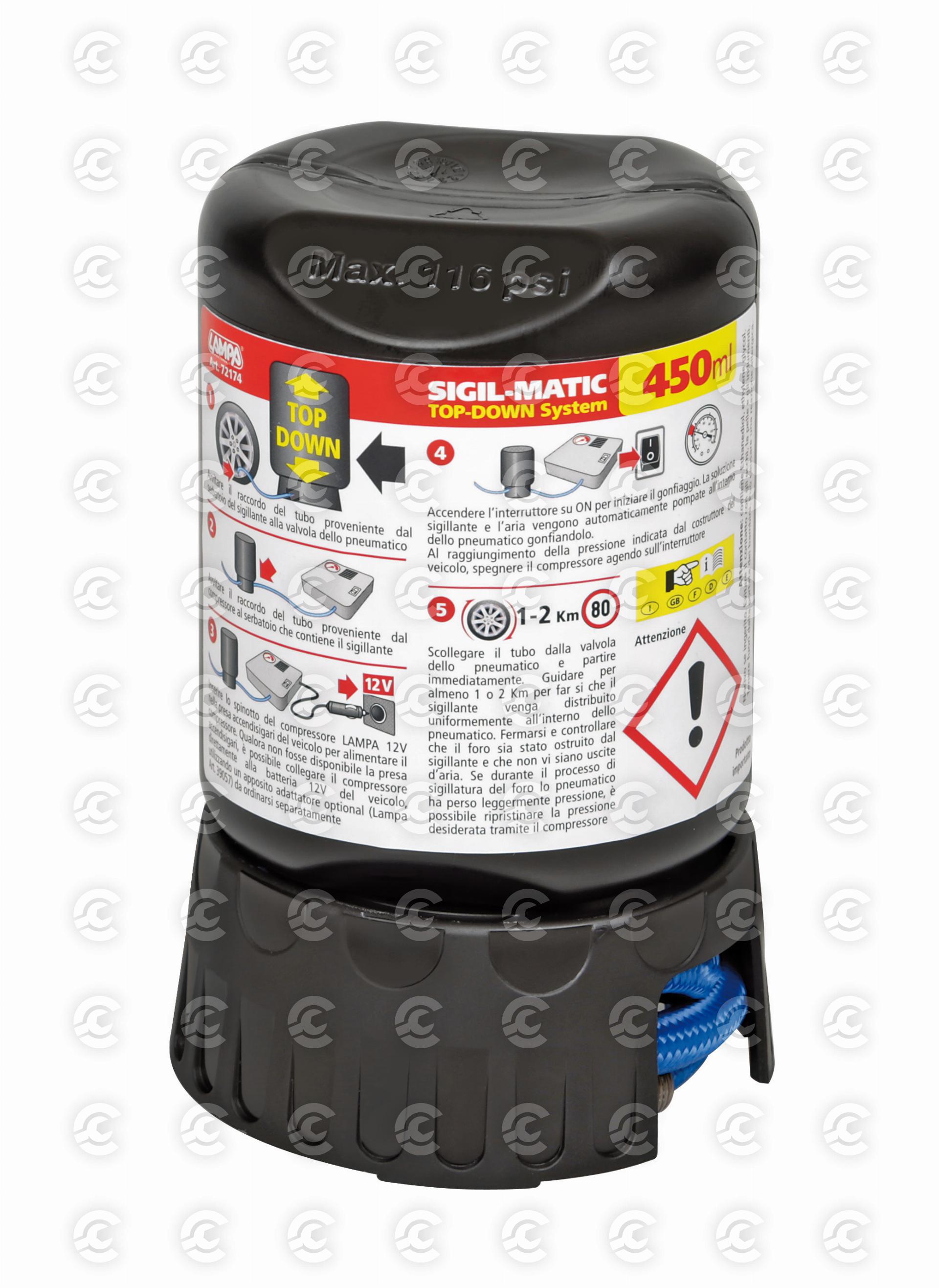 Sigil-Matic, kit liquido sigillante per pneumatici, 450 ml