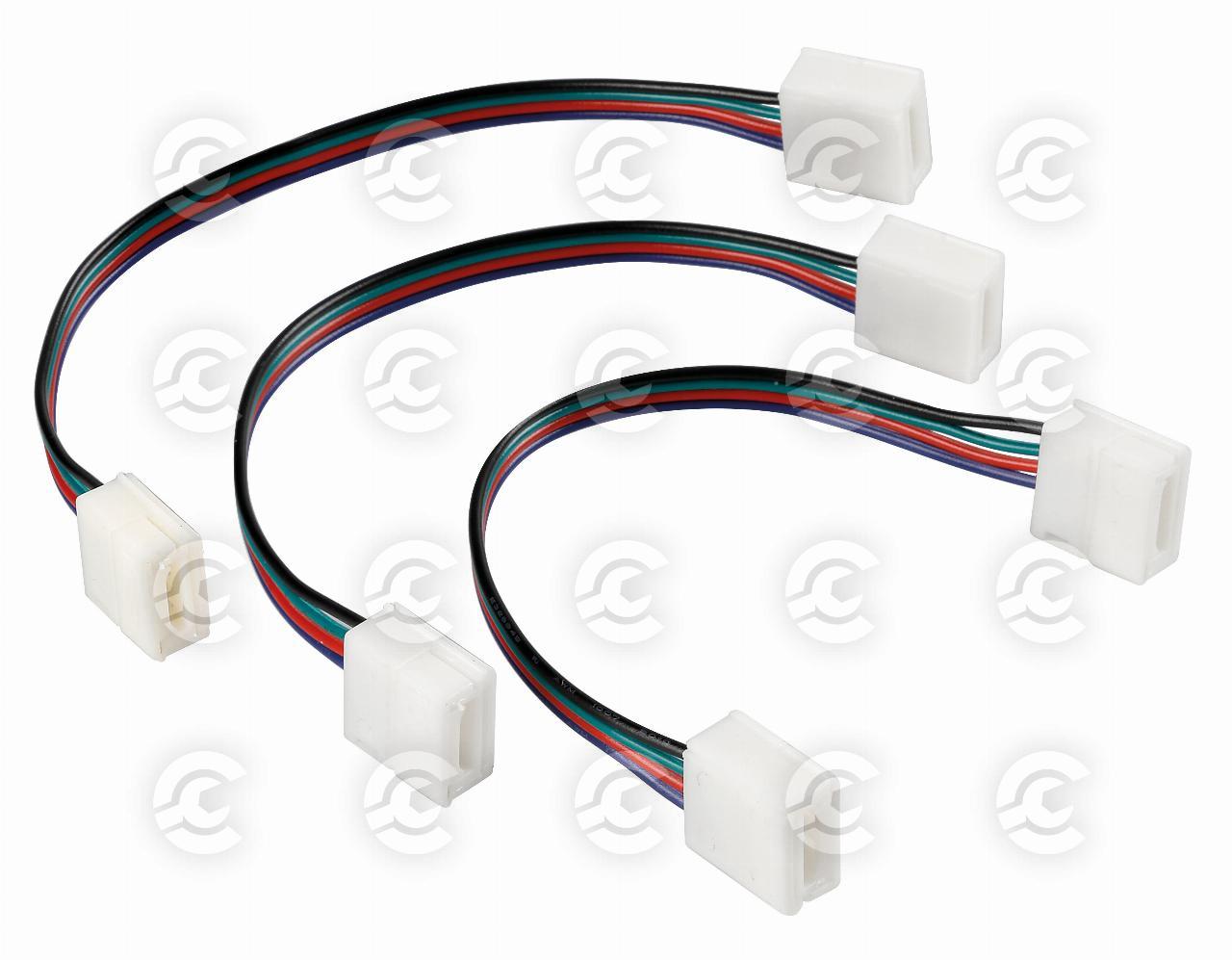 Connect-2, Connettori con prolunga per strisce a Led RGB, set 3 pz