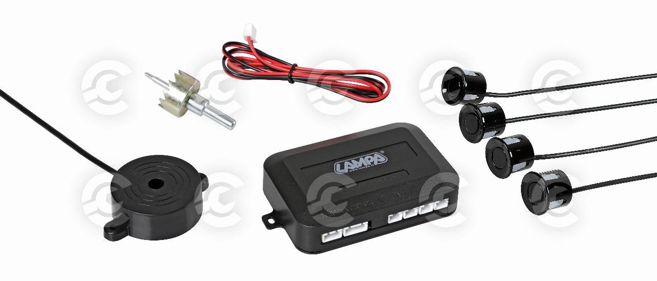 Buzzer R4, kit 4 sensori parcheggio posteriori, 12V