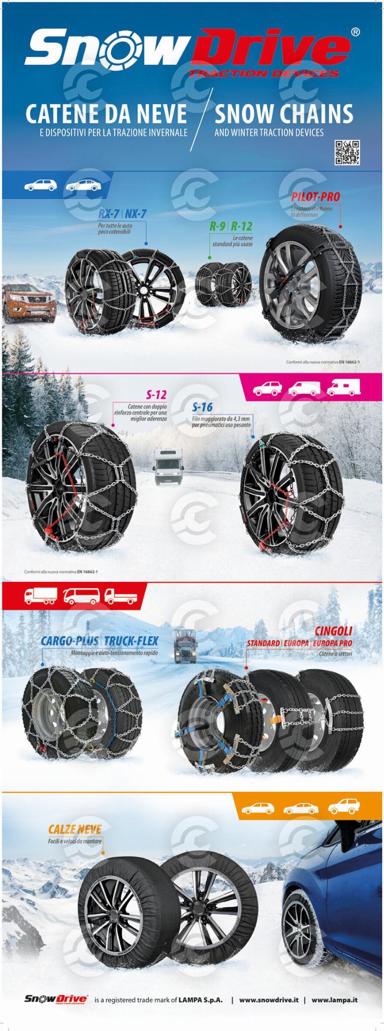 Poster cm 58x160, Catene da neve