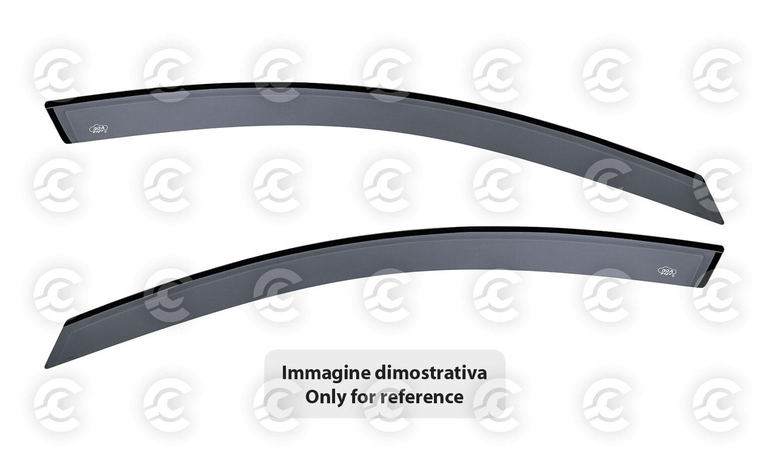 Set deflettori aria anteriori ad incastro, tipo lungo - compatibile per Bmw X5 (E70) (03/07>09/13)  - Bmw X5 (F15) (10/13>07/18)