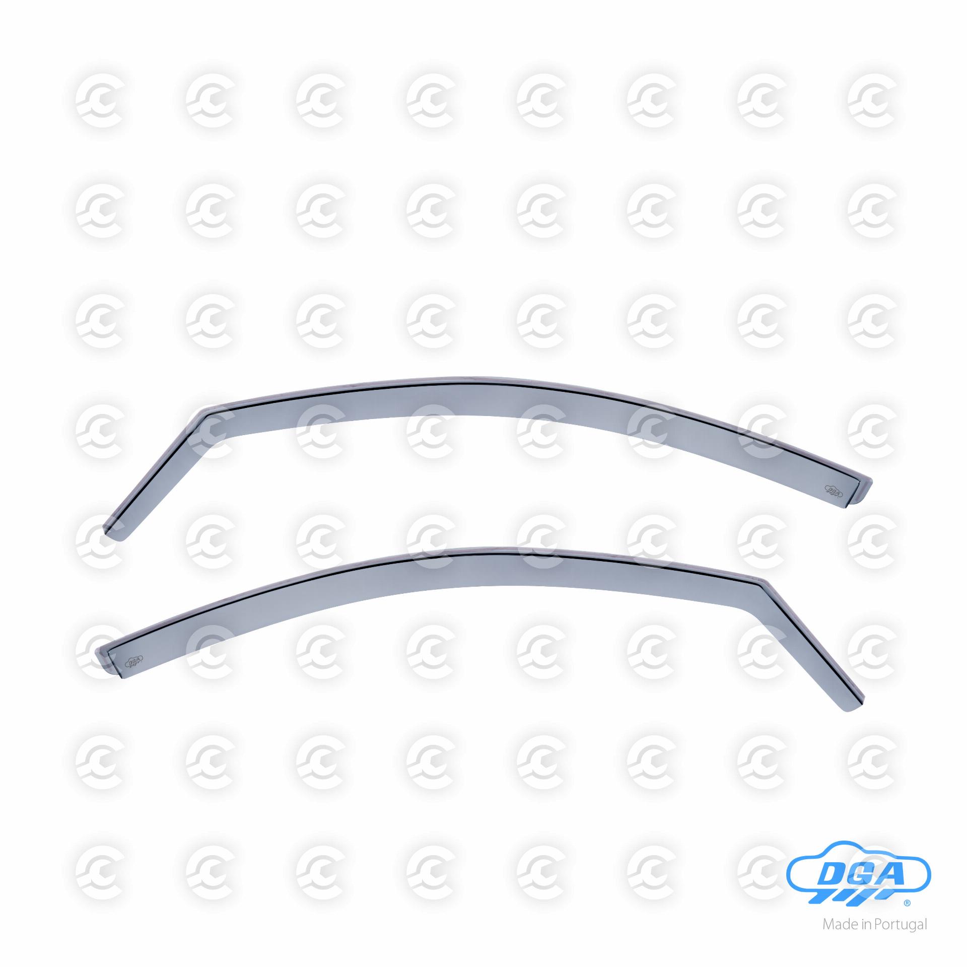 Set deflettori aria anteriori ad incastro, tipo lungo - compatibile per Peugeot 206 3p (09/98>02/09)