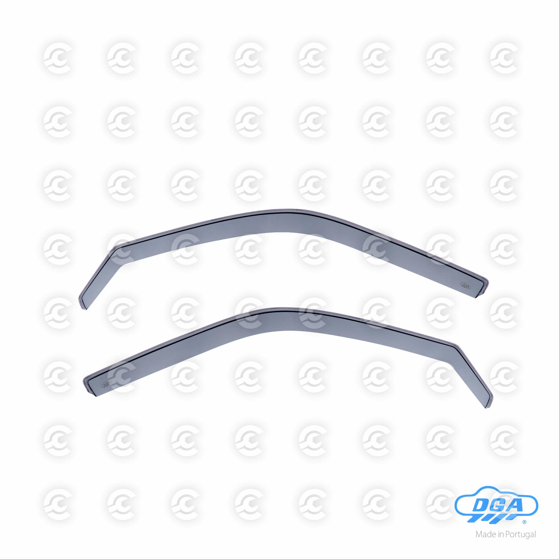 Set deflettori aria anteriori ad incastro, tipo lungo - compatibile per Volkswagen Multivan T5 (04/03>03/15)  - Volkswagen Multivan T6 (08/15>12/19)  - Volkswagen Transporter T5 (04/03>03/15)  - Volkswagen Transporter T6 (04/15>12/19)  - Volkswagen Multiv