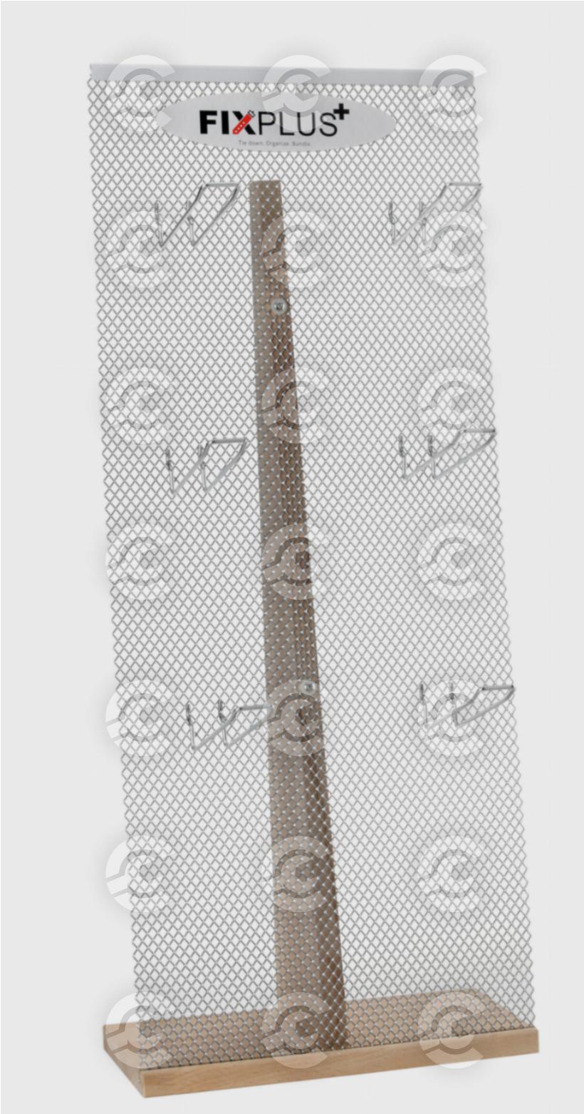 Fixplus, display espositore da banco con 6 ganci