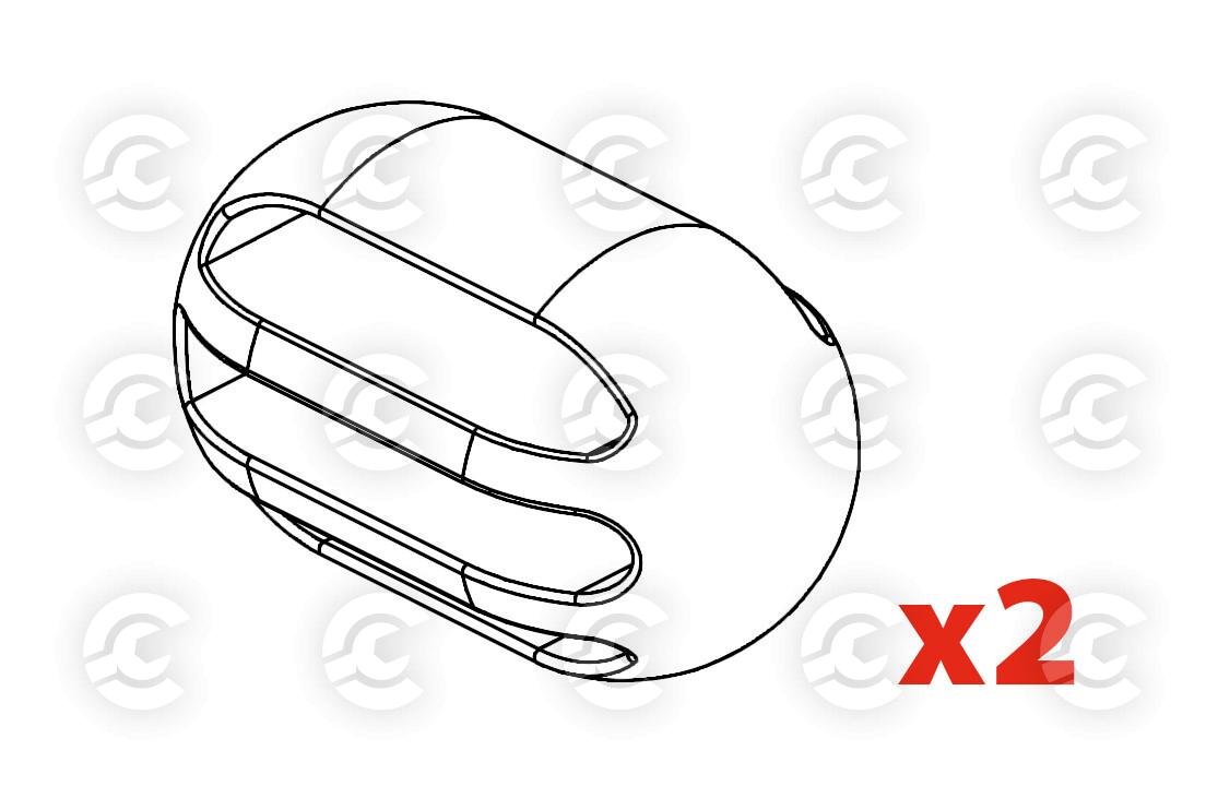 Set 2 adattatori per cinghie di sicurezza