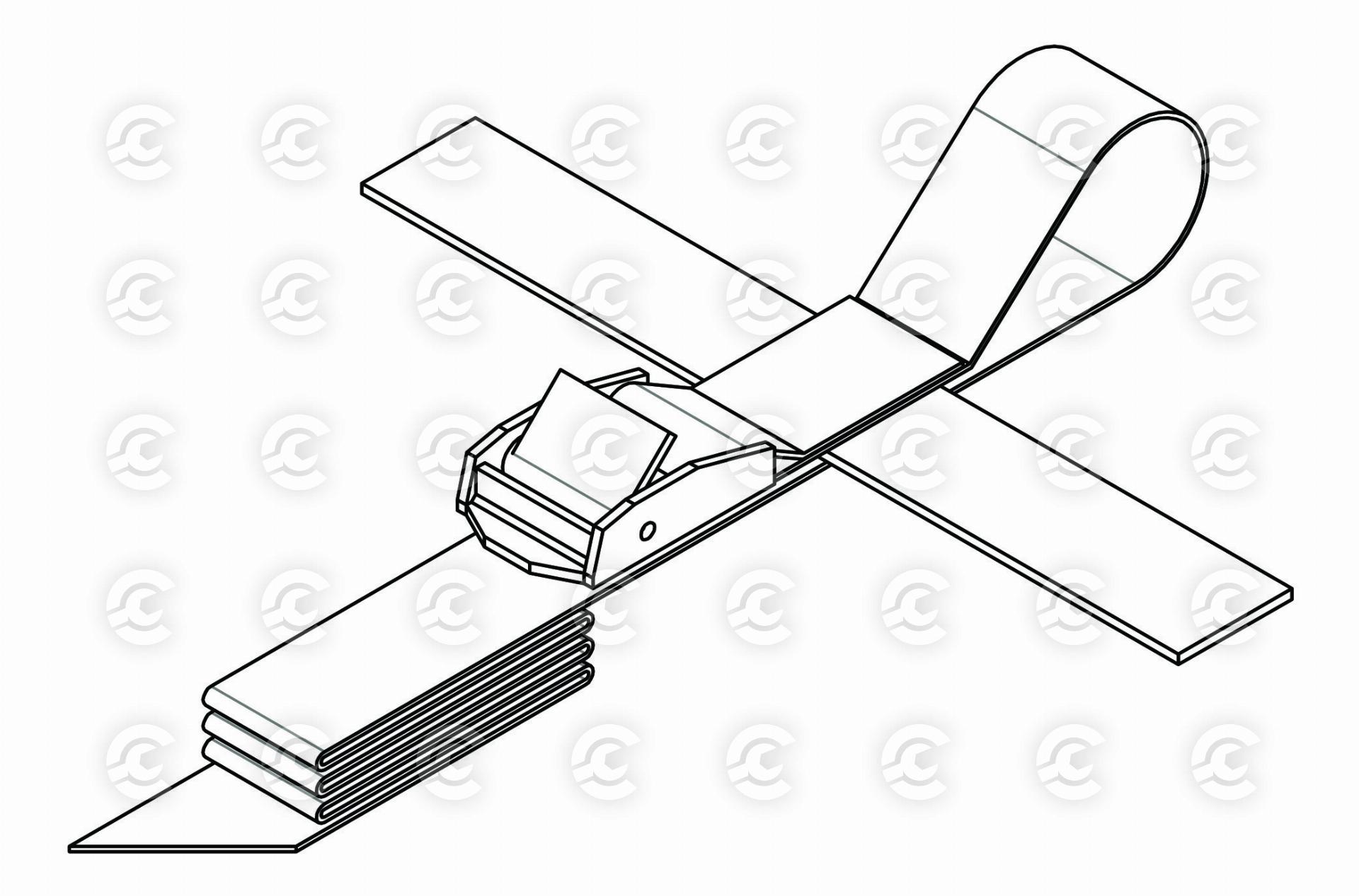 Cinghia di sicurezza con fibbia per porta bici posteriori