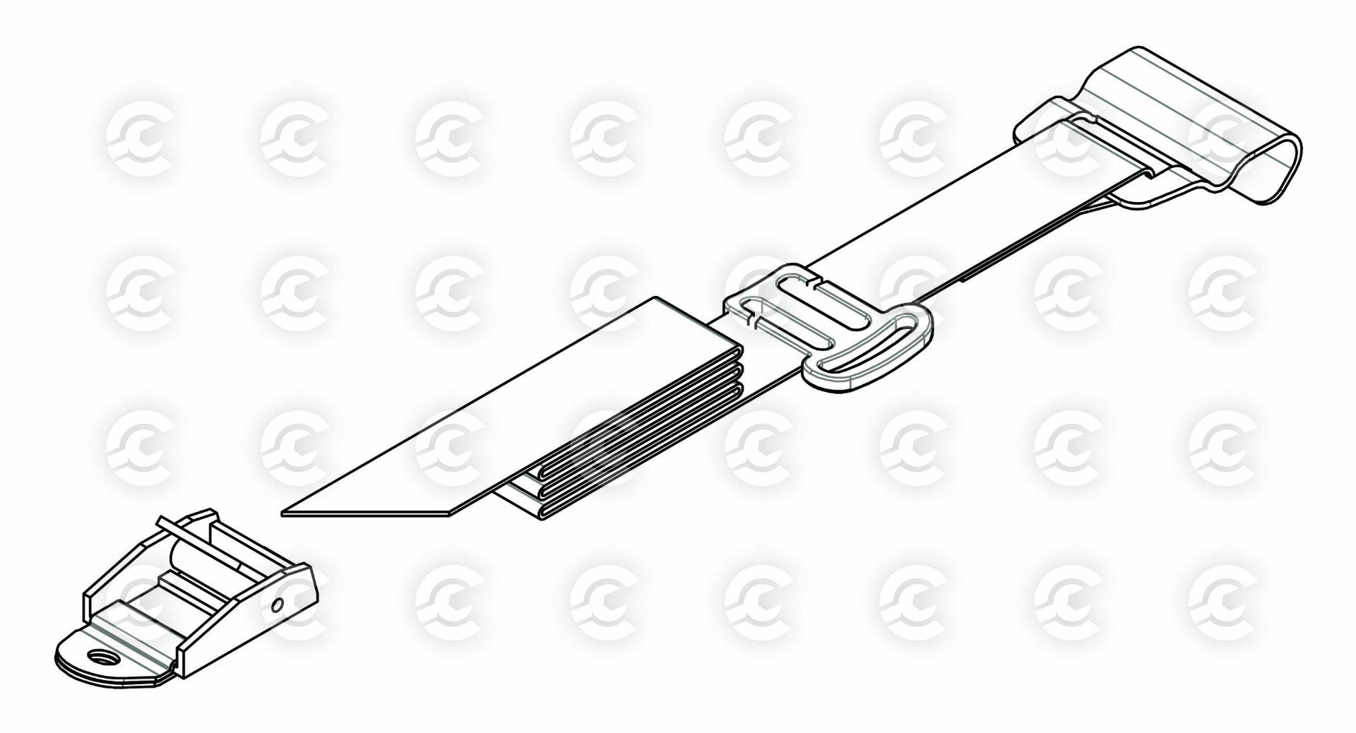 Set 2 cinghie posizioni 1 e 3 per porta bici posteriori