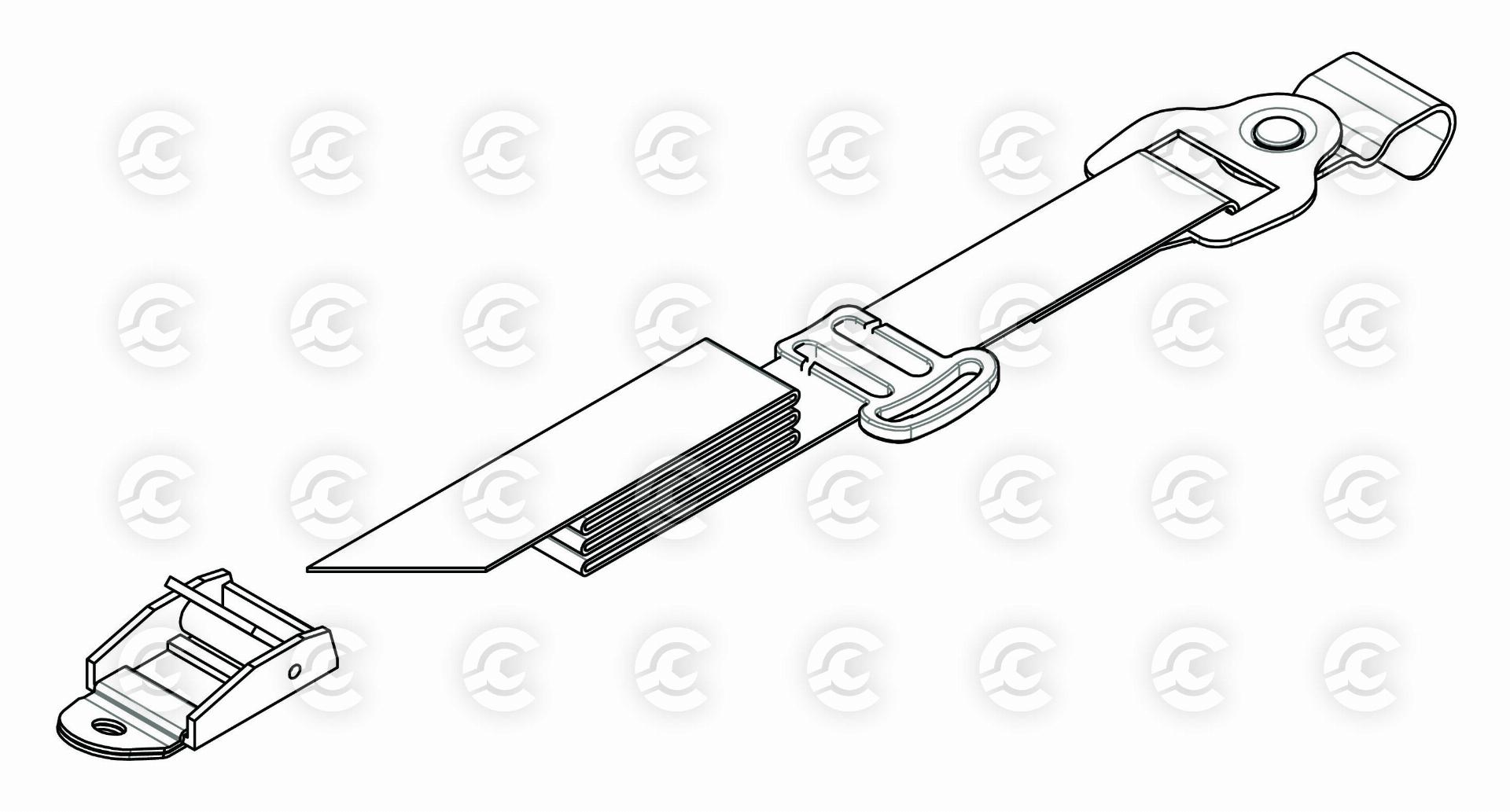 Set 2 cinghie posizione 2 per porta bici posteriori