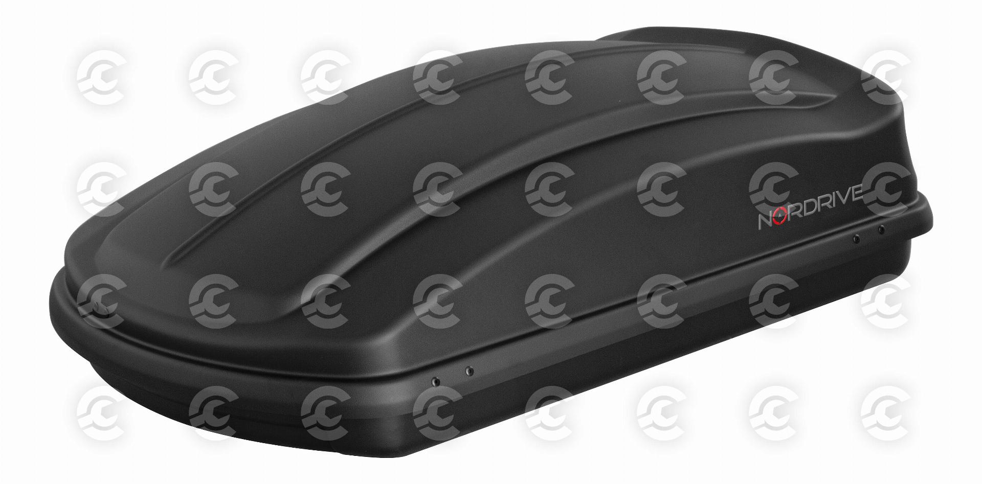 Box 330, box tetto in ABS, 330 litri - Nero goffrato